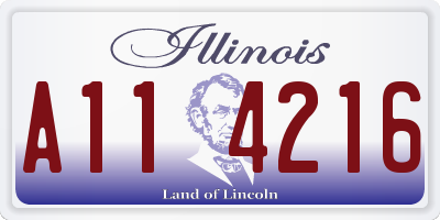 IL license plate A114216