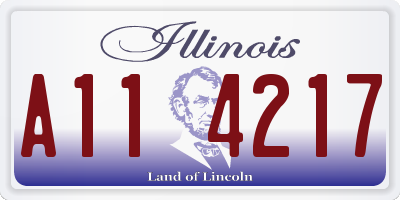 IL license plate A114217