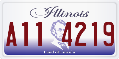 IL license plate A114219