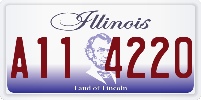 IL license plate A114220