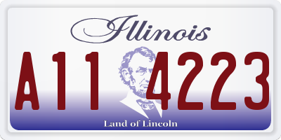 IL license plate A114223