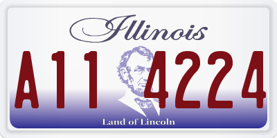 IL license plate A114224