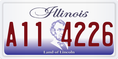 IL license plate A114226