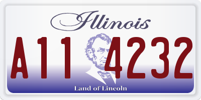 IL license plate A114232
