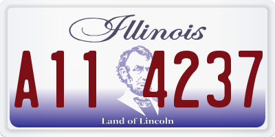 IL license plate A114237