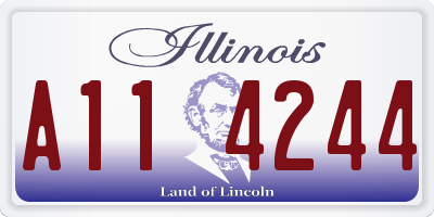 IL license plate A114244