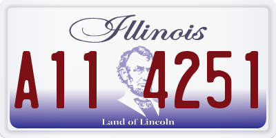 IL license plate A114251