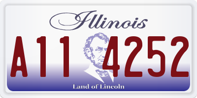 IL license plate A114252