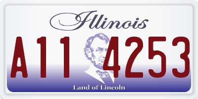 IL license plate A114253