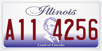 IL license plate A114256