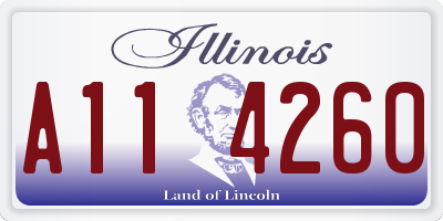 IL license plate A114260