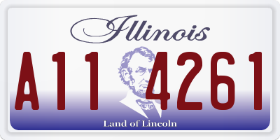 IL license plate A114261
