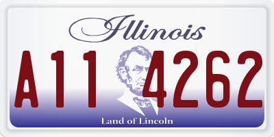 IL license plate A114262