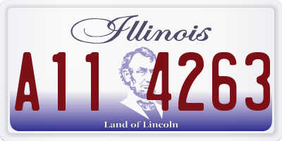 IL license plate A114263