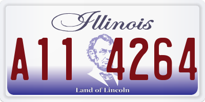 IL license plate A114264