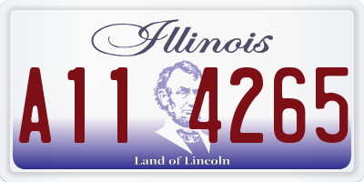 IL license plate A114265