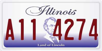 IL license plate A114274