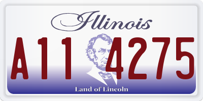 IL license plate A114275