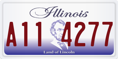 IL license plate A114277