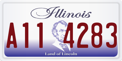 IL license plate A114283