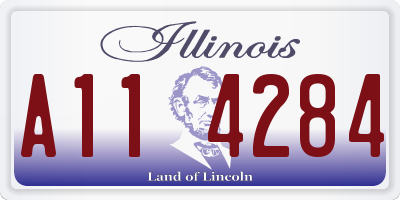 IL license plate A114284