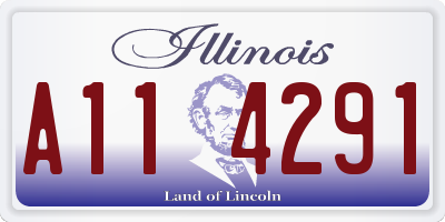 IL license plate A114291