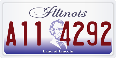 IL license plate A114292