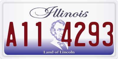IL license plate A114293
