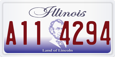 IL license plate A114294