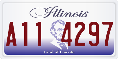IL license plate A114297