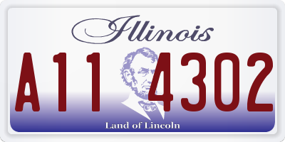 IL license plate A114302