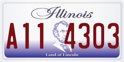 IL license plate A114303