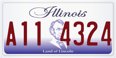 IL license plate A114324