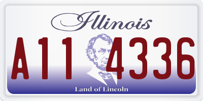 IL license plate A114336