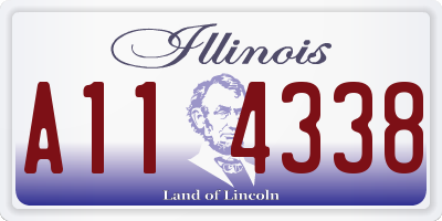 IL license plate A114338