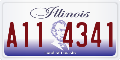 IL license plate A114341