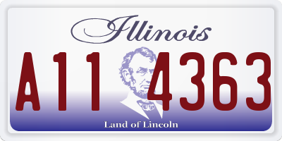 IL license plate A114363