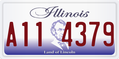 IL license plate A114379