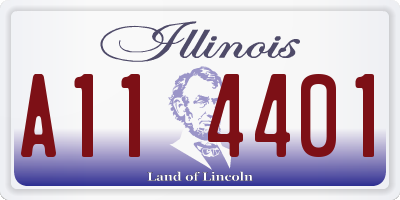 IL license plate A114401