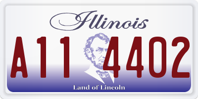 IL license plate A114402