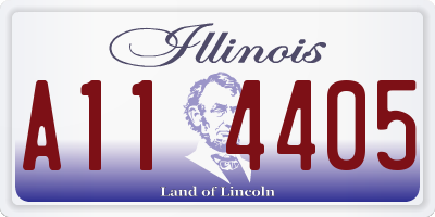 IL license plate A114405