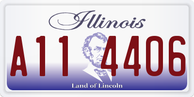 IL license plate A114406