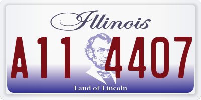 IL license plate A114407
