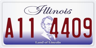 IL license plate A114409