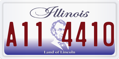 IL license plate A114410