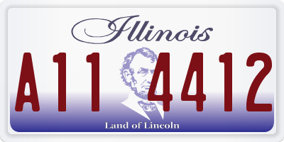 IL license plate A114412