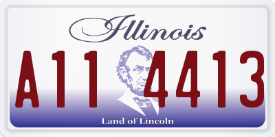 IL license plate A114413
