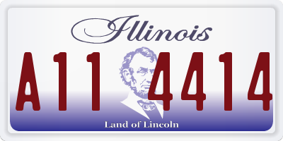 IL license plate A114414