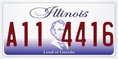 IL license plate A114416