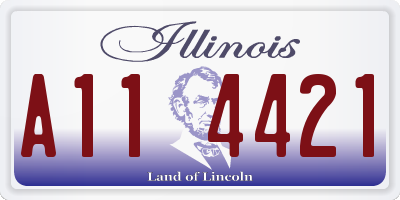IL license plate A114421